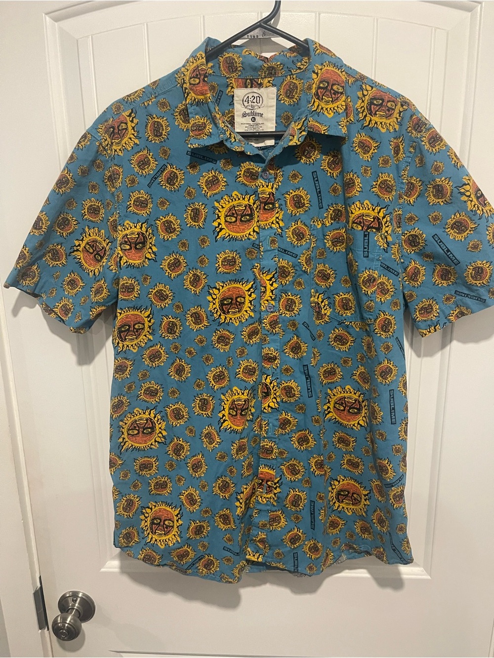 Sublime 4:20 Sun Logo All Over Print Button Up Shirt XL